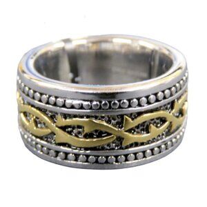 Inox Body Vibe Men's Stainless Steel Celtic Design Ring